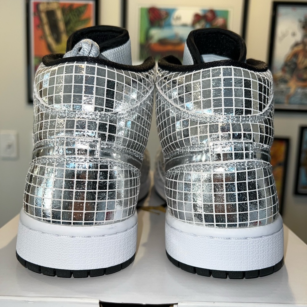 Air Jordan 1 Mid Disco Ball W11/M9.5 - Picture 4 of 5
